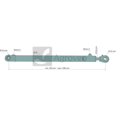 Siłownik hydrauliczny 6797274080450 CJ2F*63/36*500 Z Siłownik hydrauliczny 6797274080450 CJ2F*63/36*500 Z