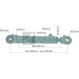 Siłownik hydrauliczny 679CJ25028200 CJ2*50/28/200