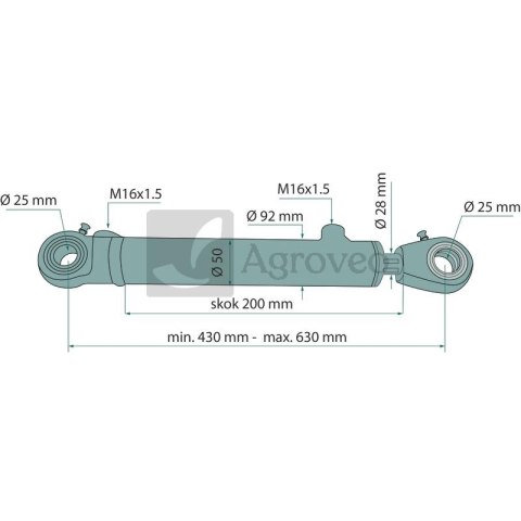 Siłownik hydrauliczny 679CJ25028200 CJ2*50/28/200 Siłownik hydrauliczny 679CJ25028200 CJ2*50/28/200