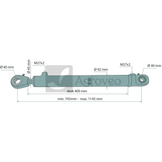 Siłownik hydrauliczny 679CJ28045400 CJ2*F80/45*400