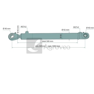 Siłownik hydrauliczny 679CJ28045500 CJ2*F80/45*500