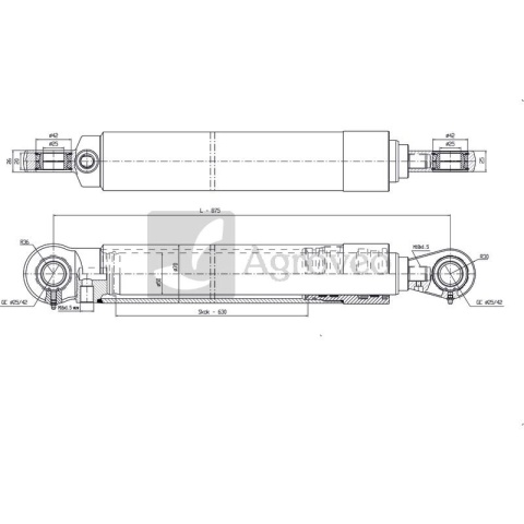 Siłownik hydrauliczny 679CN2F1650630 SMN50/630 Siłownik hydrauliczny 679CN2F1650630 SMN50/630
