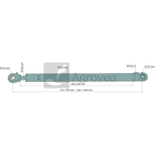 Siłownik hydrauliczny 679CN40500-U25 CN40-500-U25
