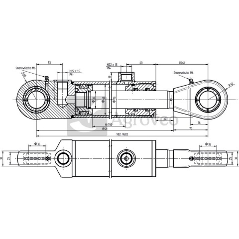 Siłownik hydrauliczny 679SMT2P6336700 SMT2P.63.36.700-00