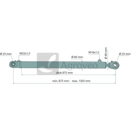 Siłownik nurnikowy jedno. działania 6797210120050 CN2F-16*40*630 Z UE-2-40W