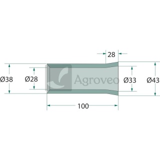 Tulejka 67943018100-10F 43018100-10F