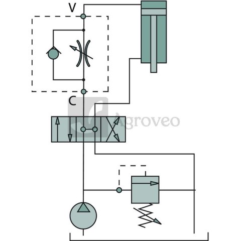 Zawór dławiąco-zwrotny VRFU 90° 66785036002 85036002 Zawór dławiąco-zwrotny VRFU 90° 66785036002 85036002