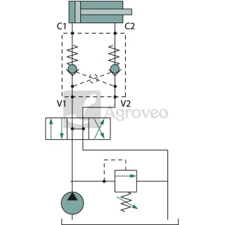 Zawór zwrotny sterowany 66720002019 85002053, 20002019, V0110