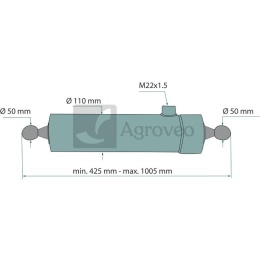 Siłownik hydrauliczny 69942425358 ST3-580, CT-S168-16-60/3/600