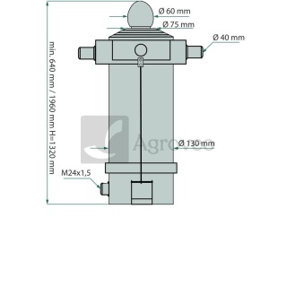 Siłownik hydrauliczny 6997005150002 650.016.50.00, CT-S158-757371320, 7005150002