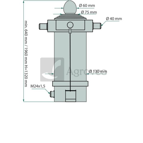 Siłownik hydrauliczny 6997005150002 650.016.50.00, CT-S158-757371320, 7005150002 Siłownik hydrauliczny 6997005150002 650.016.50.00, CT-S158-757371320, 7005150002