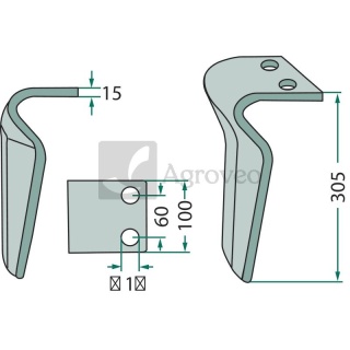 Ząb brony aktywnej 69136100211 36100211