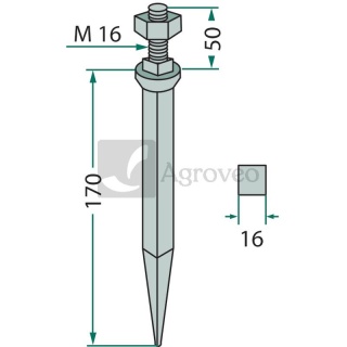 Ząb brony polowej 6911267010010 1267/01-001/0