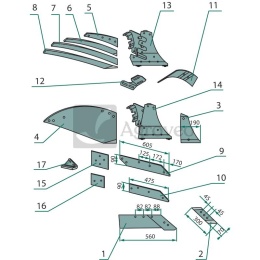 Zgarniacz skiby 6911067910070 1067/91-007/0
