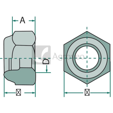 Nakrętka blokująca M10x1,5 DIN 985 487985006 Nakrętka blokująca M10x1,5 DIN 985 487985006