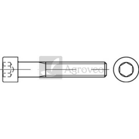 Śruba z łbem walcowym M8x16 DIN 912 485912 08X016 08V Śruba z łbem walcowym M8x16 DIN 912 485912 08X016 08V