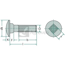 Śruba zamkowa M8x25 DIN 603 487603088
