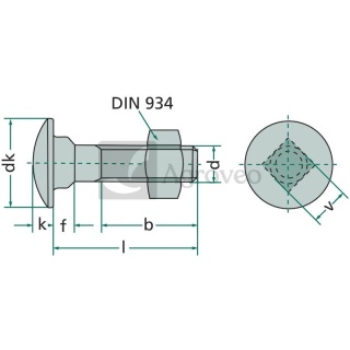 Śruba zamkowa M8x45 DIN 603 487603097