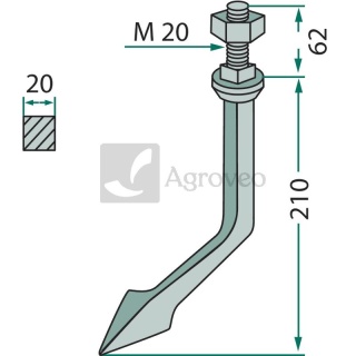 Ząb brony polowej 691R20X210M20L R20X210/M20Ł, 691R20X210M20L