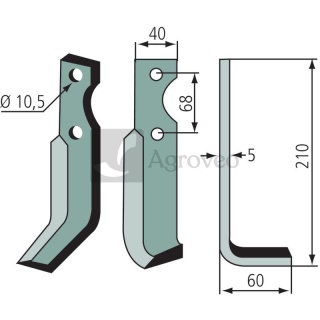 Nóż glebogryzarki 180BEN-27L RL303-304