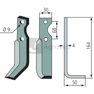 Nóż glebogryzarki 180BEN-29L RT45-401