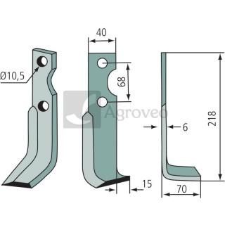 Nóż glebogryzarki 180BEN-40L S.308
