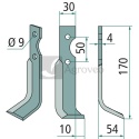 Nóż glebogryzarki 180GRI-17R 28035 Nóż glebogryzarki 180GRI-17R 28035