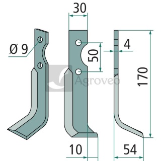Nóż glebogryzarki 180GRI-17R 28035