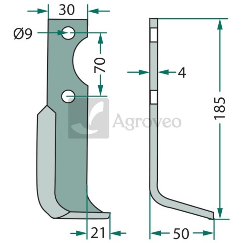 Nóż kątowy 180AGR-04R 125025498 Nóż kątowy 180AGR-04R 125025498