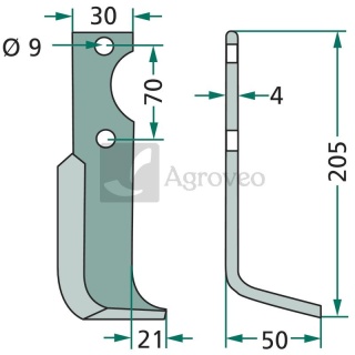 Nóż kątowy 180AGR-13L 125017222