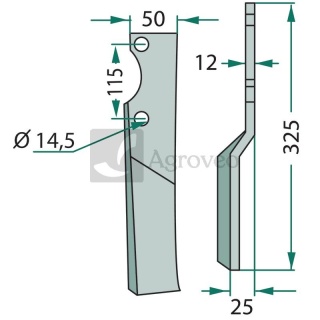 Nóż rotacyjny 180HOW-53L 181743