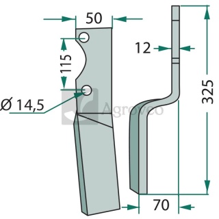 Nóż rotacyjny 180HOW-54R 181746