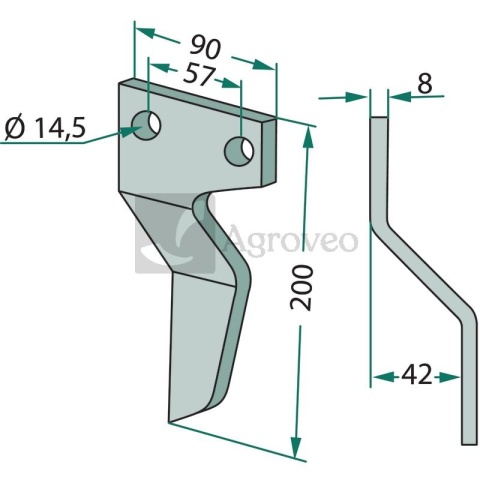 Nóż rotacyjny 180MAS-17L Nóż rotacyjny 180MAS-17L