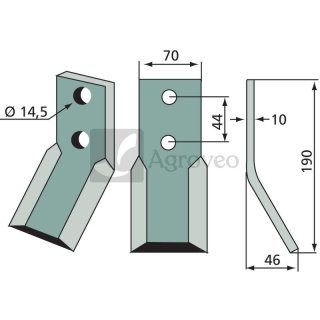 Nóż rotacyjny 180MUR-11 12010600