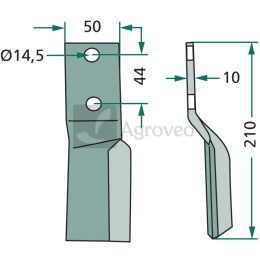 Nóż wirnika 180MAS-25R 24100414