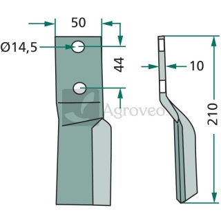 Nóż wirnika 180MAS-25R 24100414