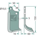 Nóż wygięty 180AGR-15L 1767-12869