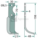 Nóż wygięty 180AGR-19R 616112
