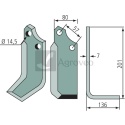 Nóż wygięty 180MUR-15R 12012502 Nóż wygięty 180MUR-15R 12012502