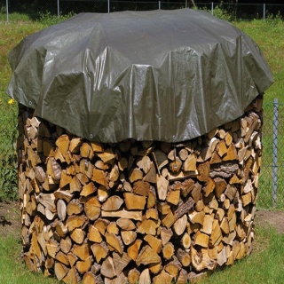 Plandeka ochronna do drewna oliwkowa okrągła 5m 32270678