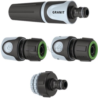 Zestaw końcówek do podlewania 1/2" GRANIT BLACK EDITION 7540000069