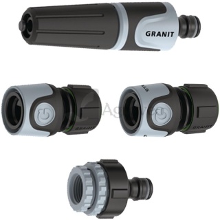 Zestaw końcówek do podlewania 1/2" GRANIT BLACK EDITION 7540000069