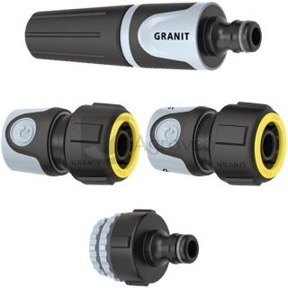 Zestaw końcówek do podlewania 3/4" GRANIT BLACK EDITION 7540000070