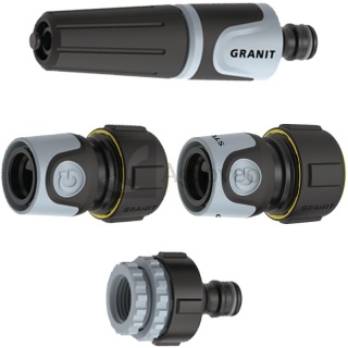 Zestaw końcówek do podlewania 3/4" GRANIT BLACK EDITION 7540000070