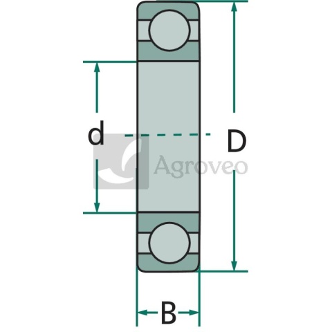 Łożysko kulkowe zwykłe 624 2ZR 805624 2ZR 738 22 94-55