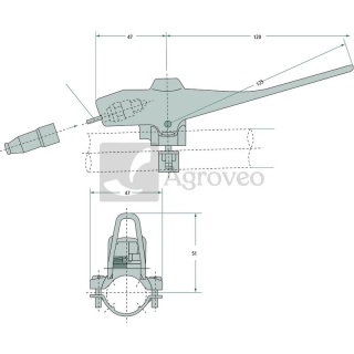 Dźwignia regulacyjna Magura 27270453 0550904, 90.642 BK/KR
