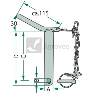 Sworzeń łącznika górnego 20012851