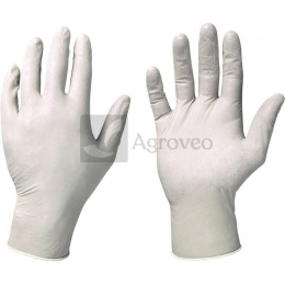 Rękawice jednorazowe, białe, z lateksu 5170465-09