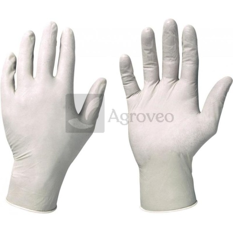 Rękawice jednorazowe, białe, z lateksu 5170465-09