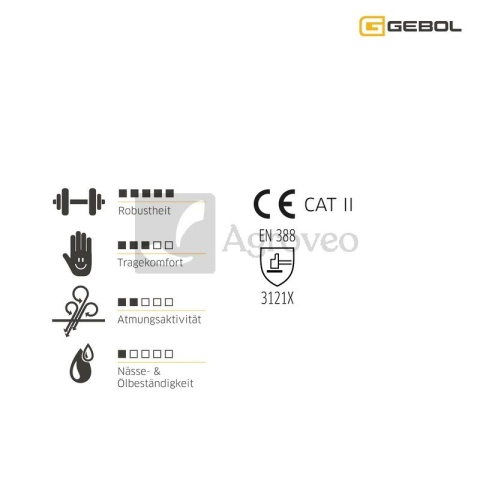 Rękawice ze skóry bydlęcej Granit 5170155-10